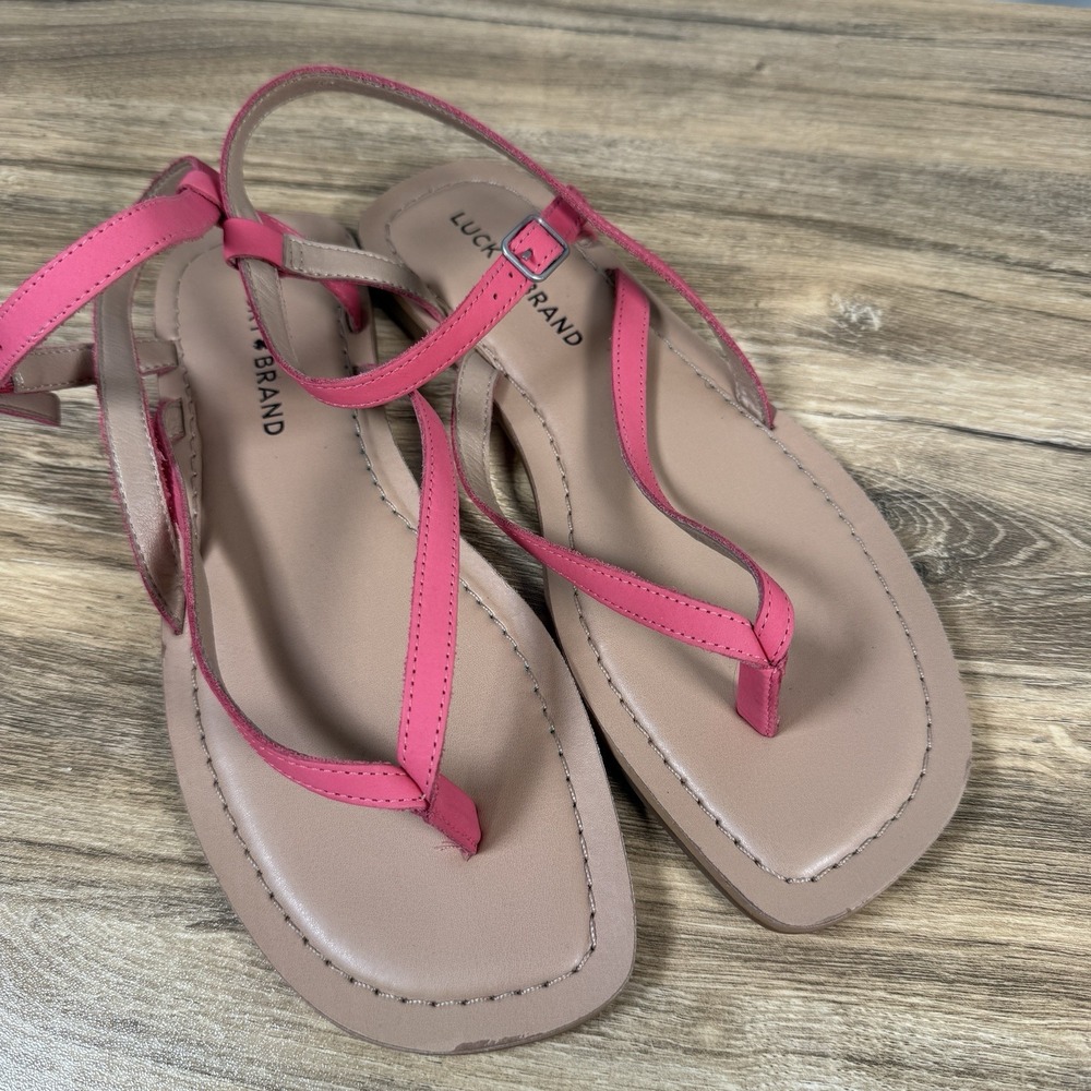 Lucky Brand‎ Women's Gladiator Strappy Sandal Pink Size 8.5